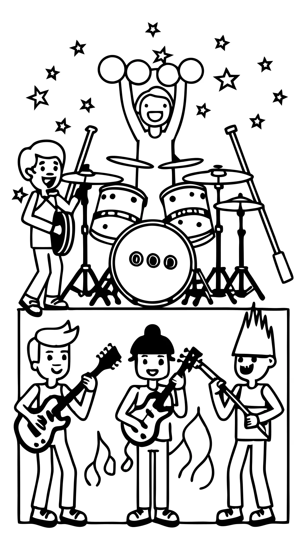 band coloring pages